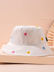 Flower Embroidery Bucket Hat