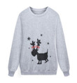 Reindeer & Snowflake Print Pullover