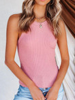 Pure Round Neck Bottoming Casual Tank Tops