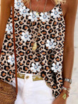 Popular Flowers & Leopard Print Sling Vest