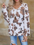 Printed Long-sleeved Casual All-match T-shirt