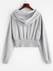Ribbed Wide Waistband Drop Shoulder Hoodie
