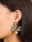 Rhinestone Butterfly Drop Earrings