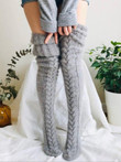 Women's Socks Pure Wool Over The Knee Long Tube Pile Socks