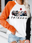 Friends Printed Multicolor Stitching Long Sleeve T-Shirt