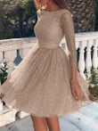 Sparkling Long Sleeve Mini Dress