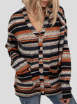 V-Neck Button Pocket Long Sleeve Knitted Cardigan