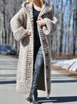 Hooded Button Long Knitted Sweater Cardigan
