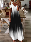 Gradient Lace Sling V-Neck Sleeveless Dress