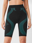 Minimizes Bounce Breathable High Stretch Colorblock Biker Shorts