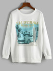 Oversize Car CALIFORNIA Graphic Sweatshirt