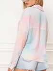 Multicolor Printed Long Sleeve Cardigan Blouses