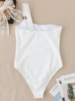 One-piece One-shoulder O Ring Sexy Swimsuit