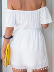 One-Shoulder Fringed Mini Dress