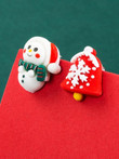 Women's Earrings Cute Snowman Christmas Tree Earrings