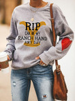 Round Neck Pullover Letter Print Long Sleeve Hoodies