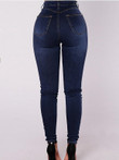 Double Breasted Slim Fit Stretch Jeans