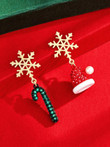 Women's Earrings Christmas Series Asymmetric Earrings
