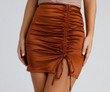 Luxe Illusion Ruched Mini Skirt