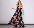 Malie Formal Floral Chiffon Dress