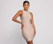 Trendy Textures Sleeveless Mini Dress