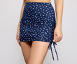Struck By Florals Ruched Mini Skirt
