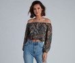 Cute In Paisley Off-The-Shoulder Blouse