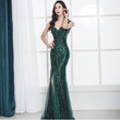 Lily  Embroidered Sequin Formal Evening Gown