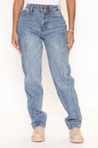 Not My Daddy Slouch Fit Jeans - Vintage Blue Wash