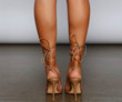 Tied Up Lace-Up Stiletto Heels