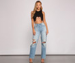Luxe Vibes Rhinestone Lace-Up Top