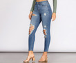 Taking Chances Cropped Skinny Jeans