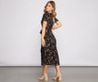 Sweet And Chic Ditsy Floral Midi Dress