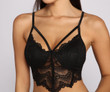 Lace and Love Longline Caged Bralette