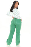 Oh So Crafty Non Stretch Carpenter Jeans - Green