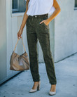 Nori Pocketed Corduroy Trousers - Olive