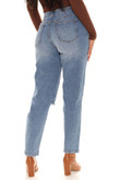 Not Your Daddy Distressed Boyfriend Jeans - Light Blue Wash