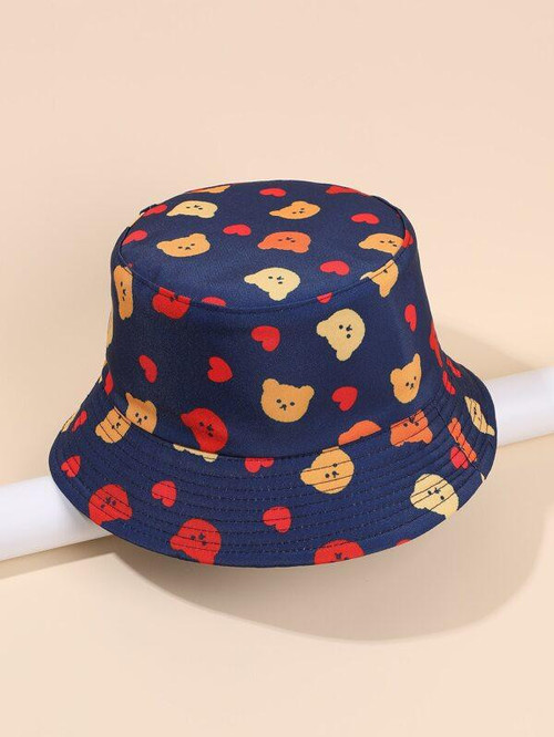 Heart Print Bucket Hat