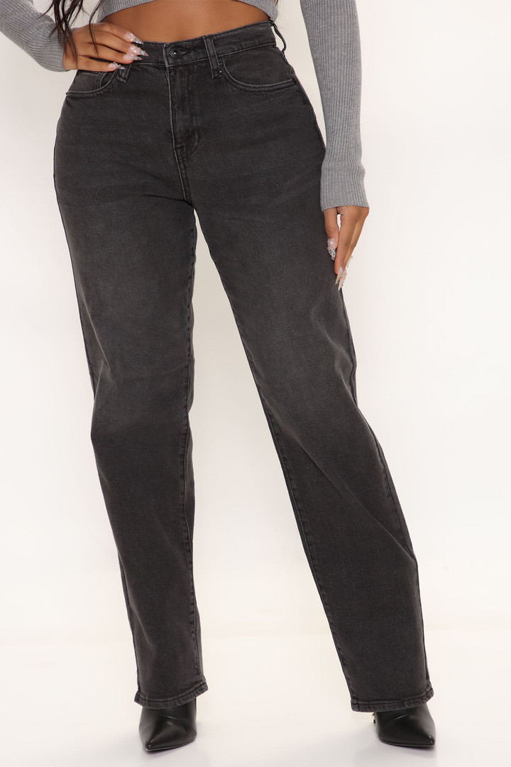 Night Out In New York Straight Leg Jeans - Black