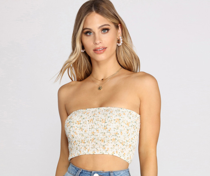 Such A Doll Ditsy Floral Tube Top
