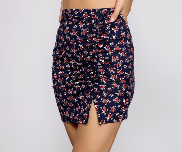 Ditsy Details Floral Mini Skirt