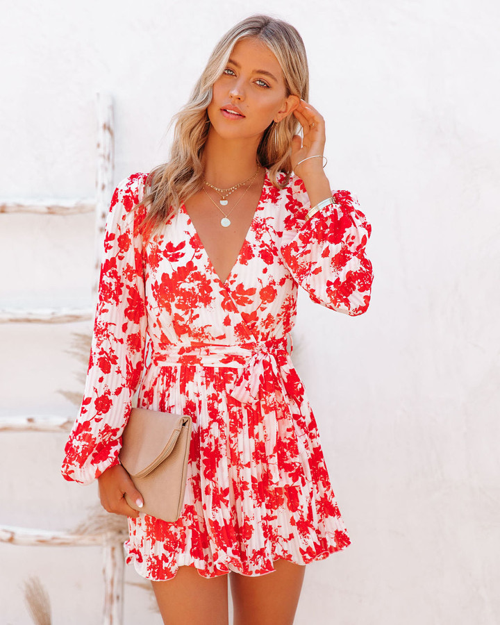 No Matter What Floral Pleated Romper