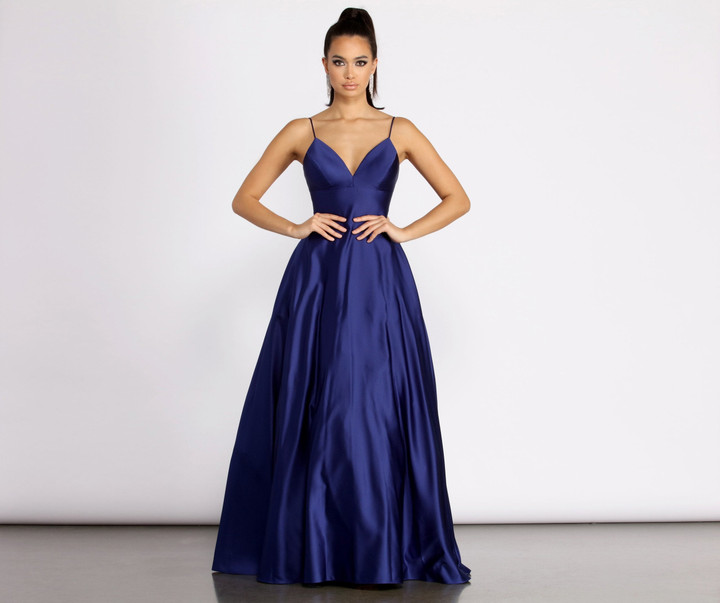 Mary-Kate Satin Ball Gown