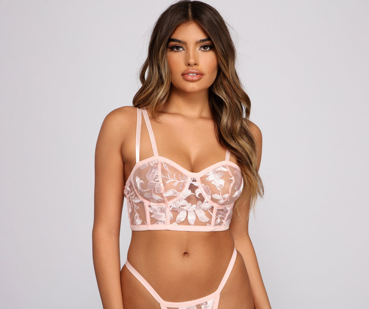 Love For Mesh Bra and Panty Set