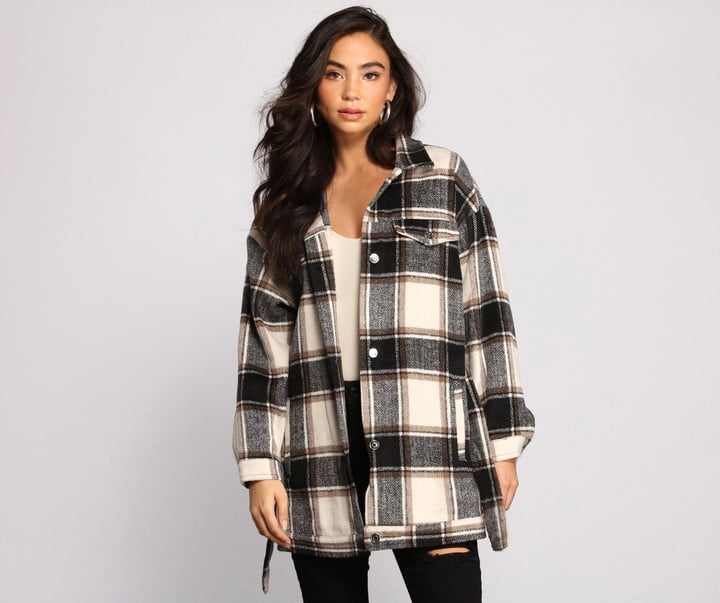 The One Belted Flannel Shacket