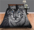 Triped White Tiger Blue Eye Cotton Bed Sheets Spread Comforter Duvet Cover Bedding Sets Perfect Gifts For Tiger Lover Gifts For Birthday Christmas Thanksgiving