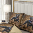 Shape Of Dog Rottweiler Cotton Bed Sheets Spread Comforter Duvet Cover Bedding Sets