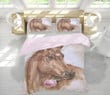 Rose Horse Lying Printed Bedding Set Bedroom Decor