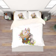 3D White Rabbit Basket Bedding Set Bedroom Decor