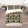 3D Black Giraffe Floral Leaves Comfortable Bedding Set Bedroom Decor